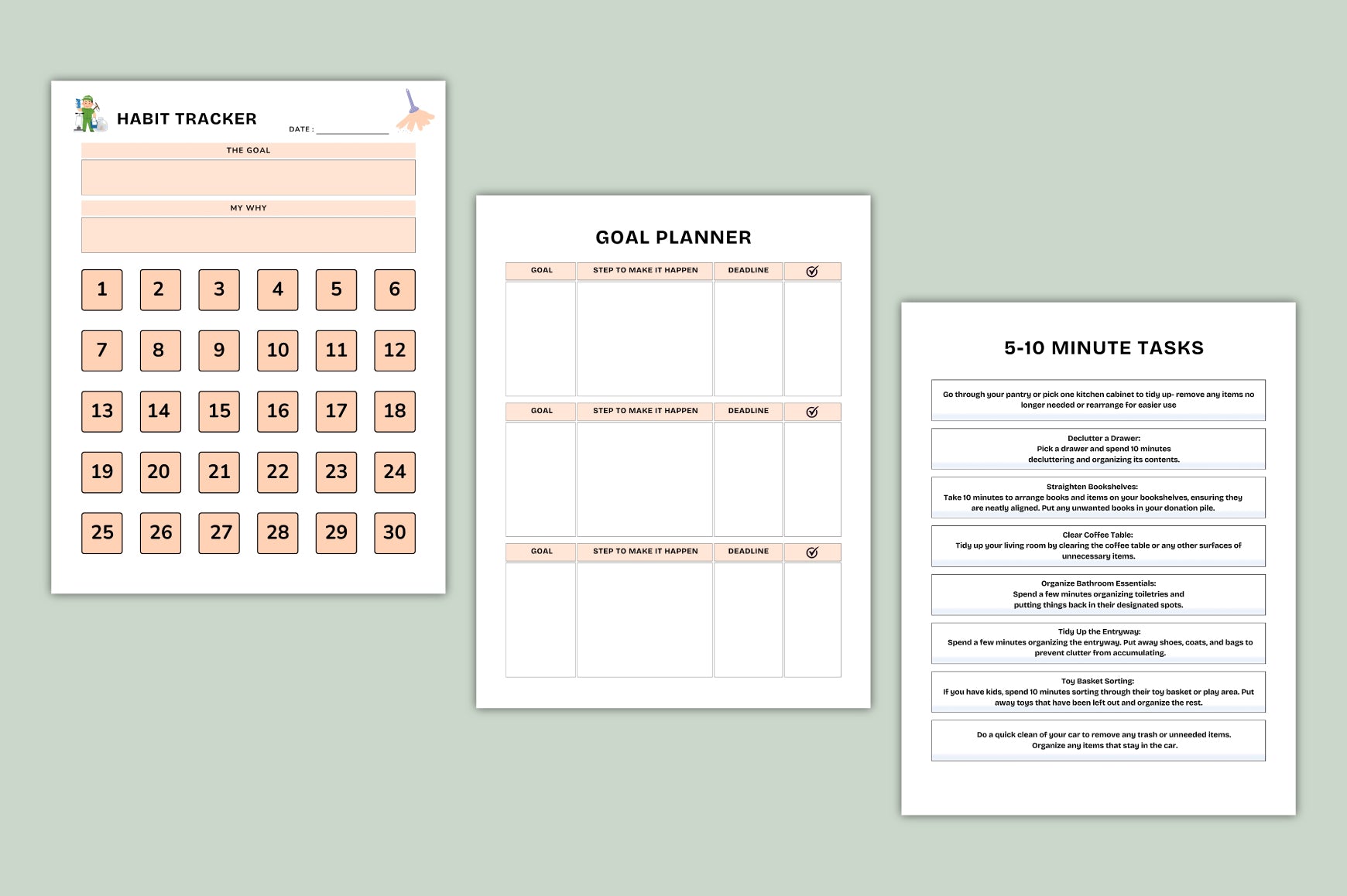 Tidy Space Organization Planner