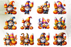 Halloween Gnome & Corn Clipart Bundle - CraftNest - Digital Crafting and Art