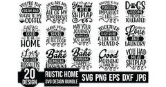 Rustic Home SVG Bundle - CraftNest - Digital Crafting and Art