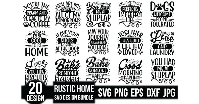 Rustic Home SVG Bundle - CraftNest - Digital Crafting and Art