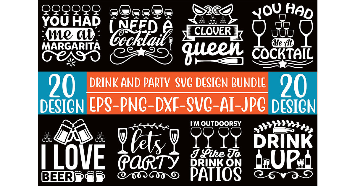 Drink And Party SVG Bundle 3 - CraftNest - Digital Crafting and Art