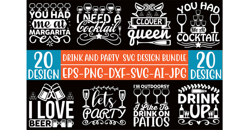 Drink And Party SVG Bundle 3 - CraftNest - Digital Crafting and Art