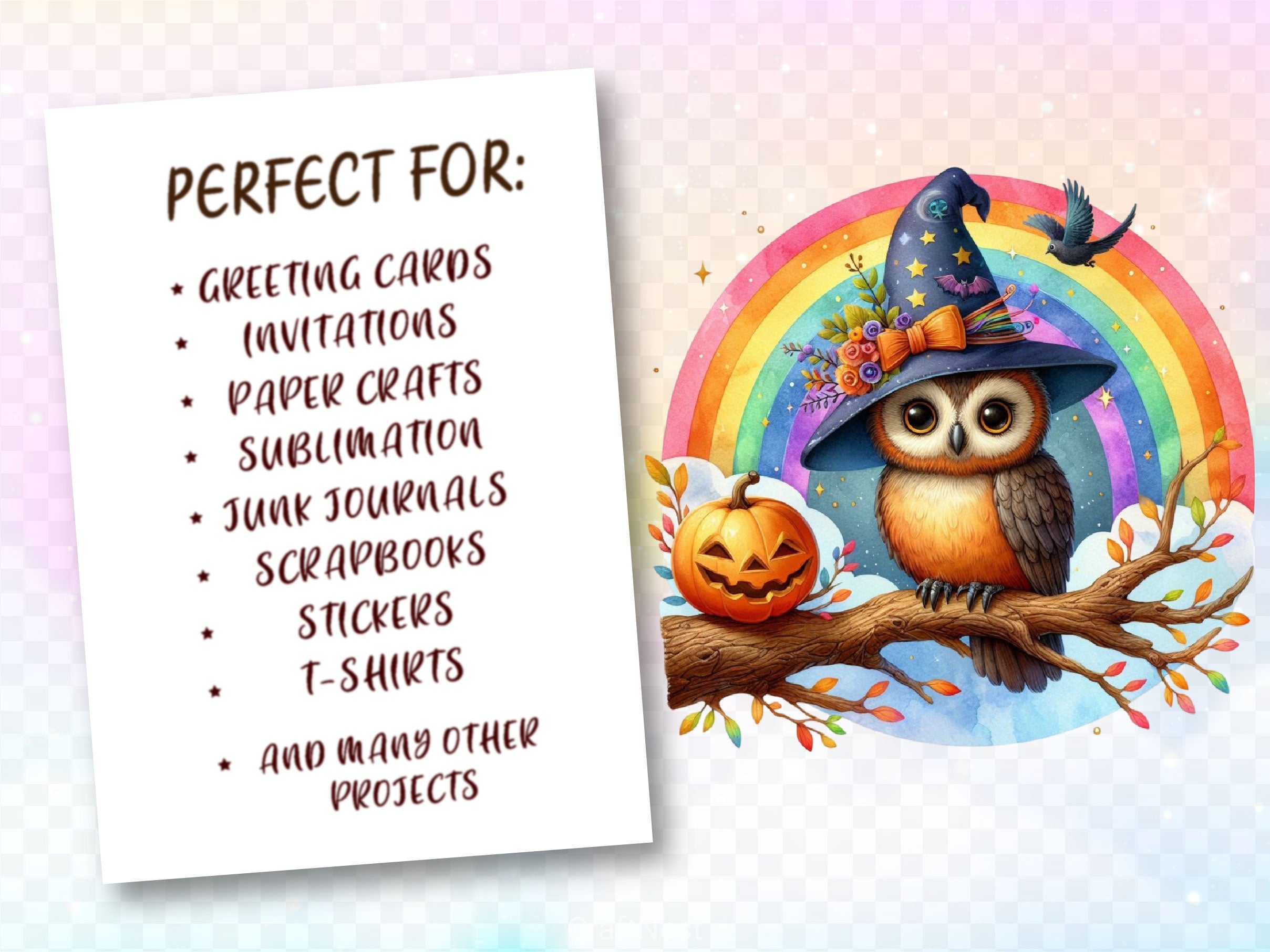 Halloween Owl Clipart Bundle 4 - CraftNest - Digital Crafting and Art