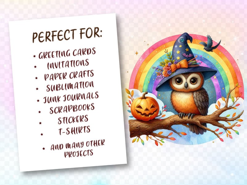 Halloween Owl Clipart Bundle 4 - CraftNest - Digital Crafting and Art