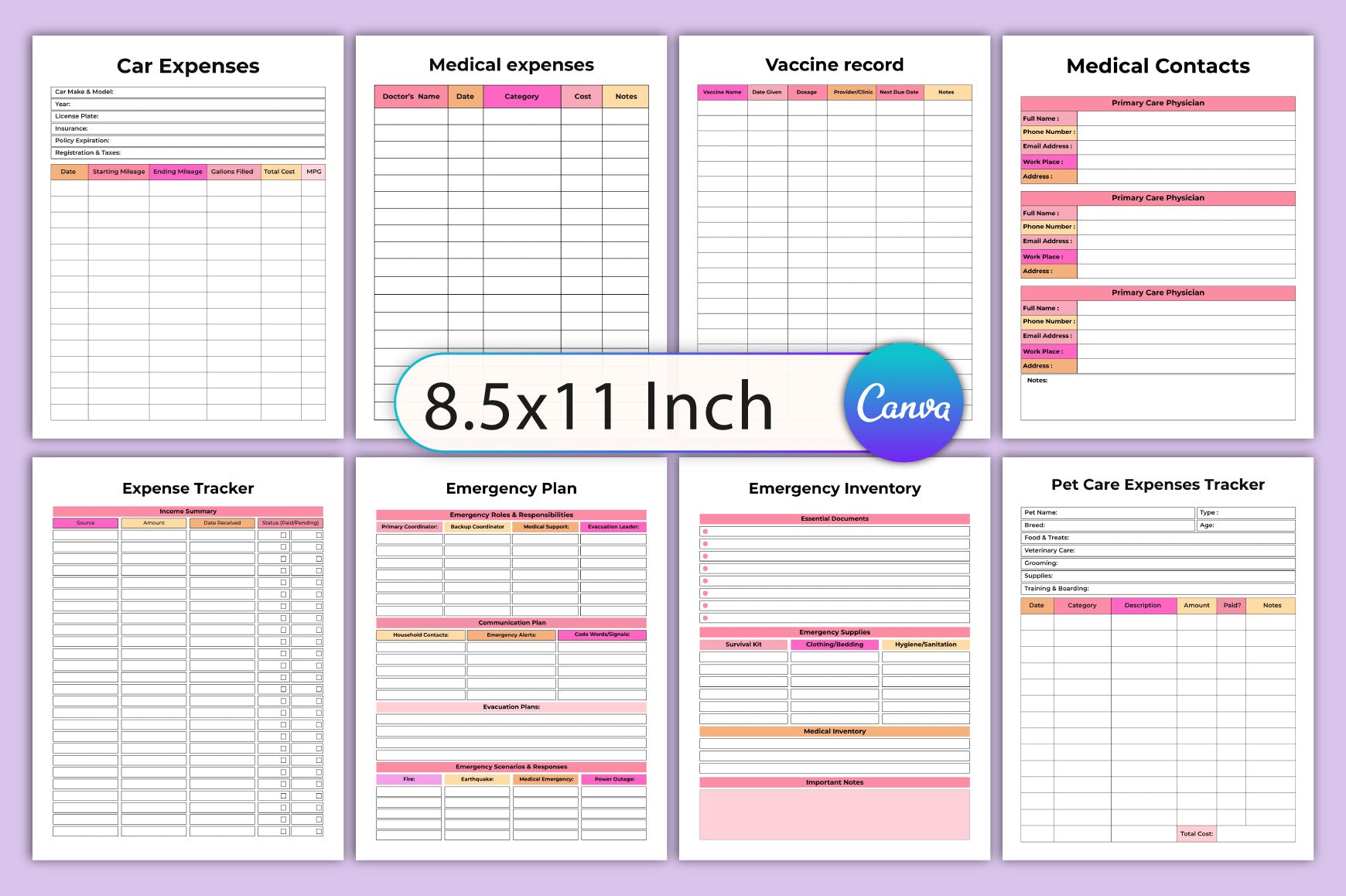 Emergency Binder Planner