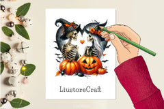 Halloween Couple Skeleton Clipart Bundle - CraftNest - Digital Crafting and Art