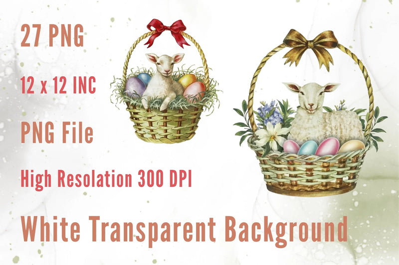 Easter Lamb Clipart Bundle - CraftNest - Digital Crafting and Art