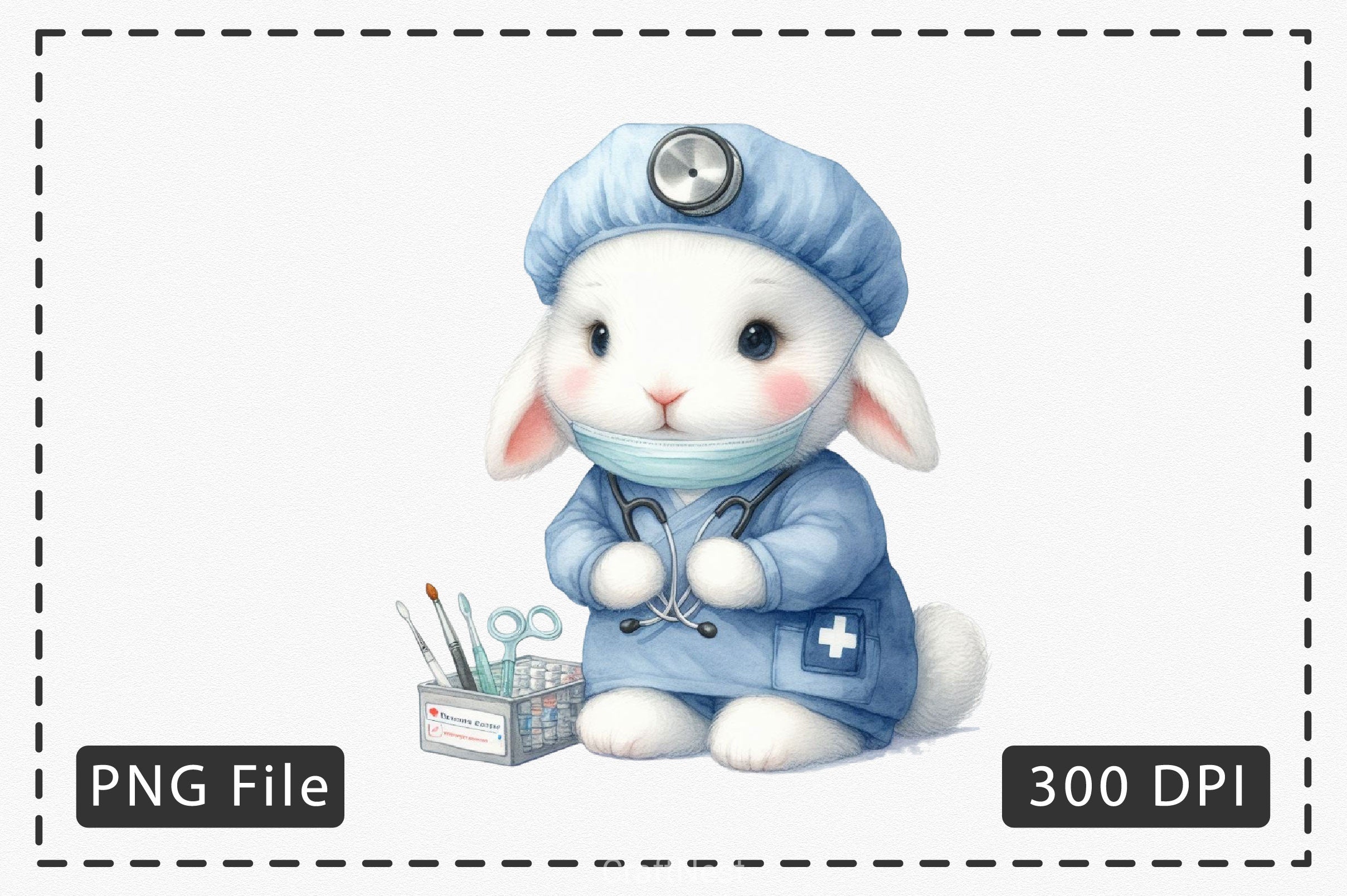 Easter Bunny Nurse Clipart Bundle 2 - CraftNest - Digital Crafting and Art