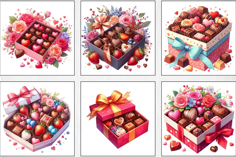 Valentine Chocolates Clipart Bundle - CraftNest - Digital Crafting and Art
