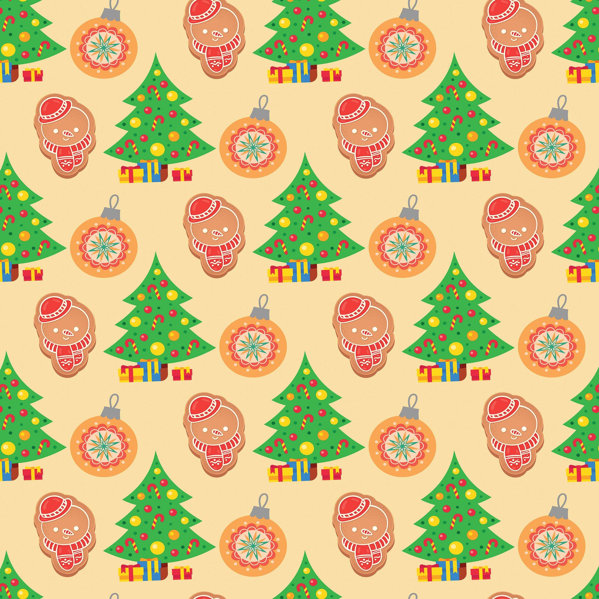 Christmas Green Trees Seamless Digital Paper - CraftNest - Digital Crafting and Art