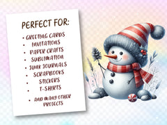 Christmas Snowman Clipart Bundle 4 - CraftNest - Digital Crafting and Art