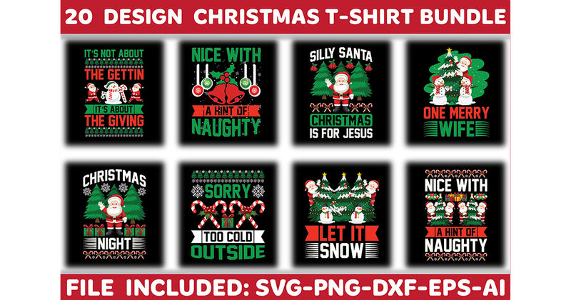 Christmas T-Shirt Bundle 10 - CraftNest - Digital Crafting and Art