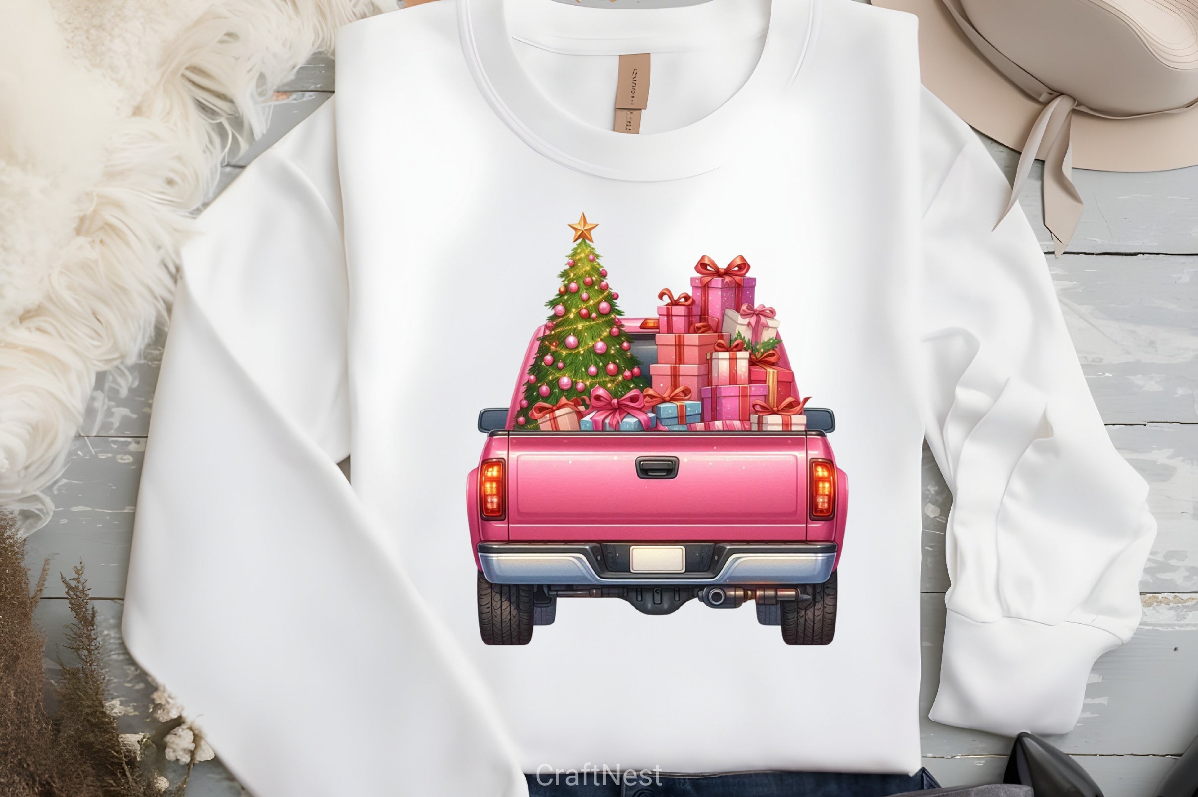 Christmas Truck Clipart Bundle 4 - CraftNest - Digital Crafting and Art