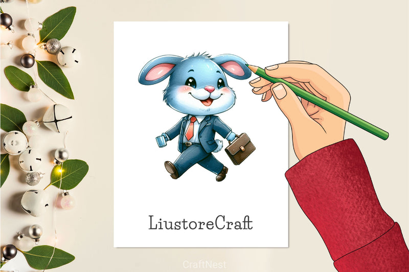 Cute Businessman Animals Clipart Bundle 2 - CraftNest - Digital Crafting and Art