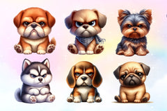 Funny Grumpy Dog Clipart Bundle - CraftNest - Digital Crafting and Art