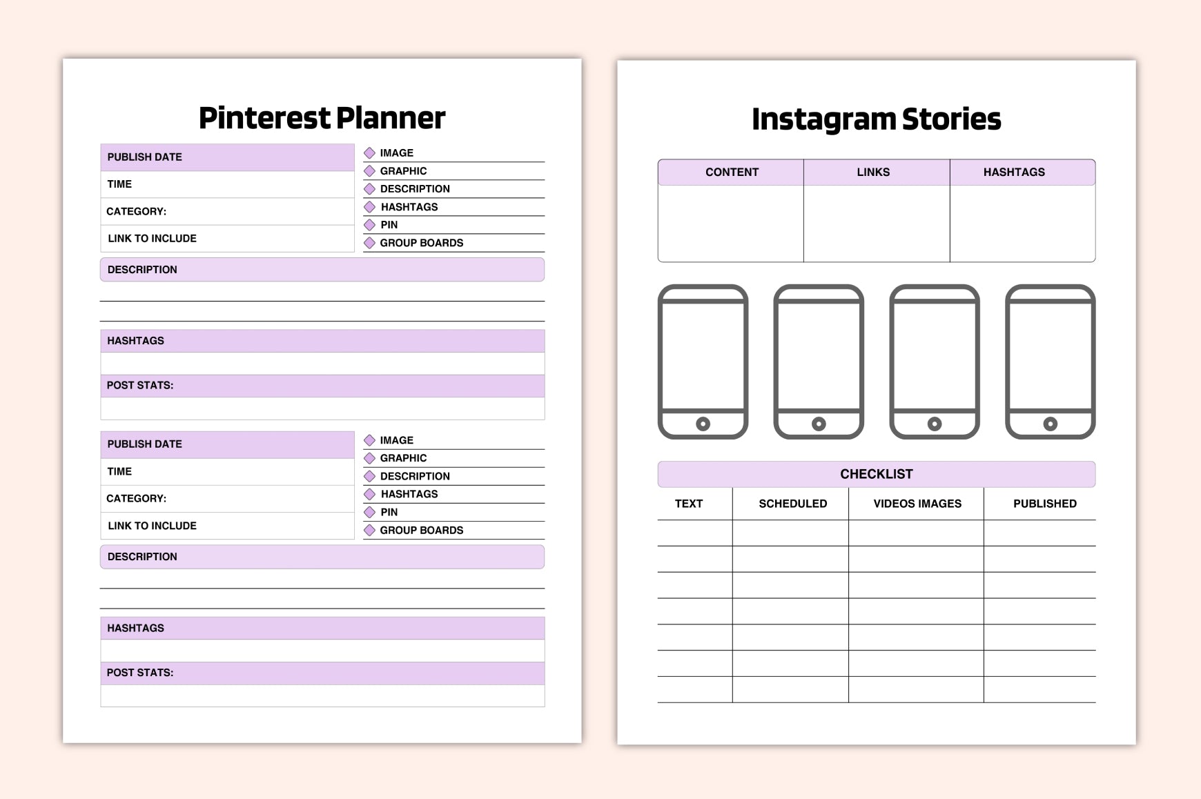 Social Media Marketing Planner