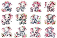 Mother's Day Elephant Clipart Bundle - CraftNest - Digital Crafting and Art