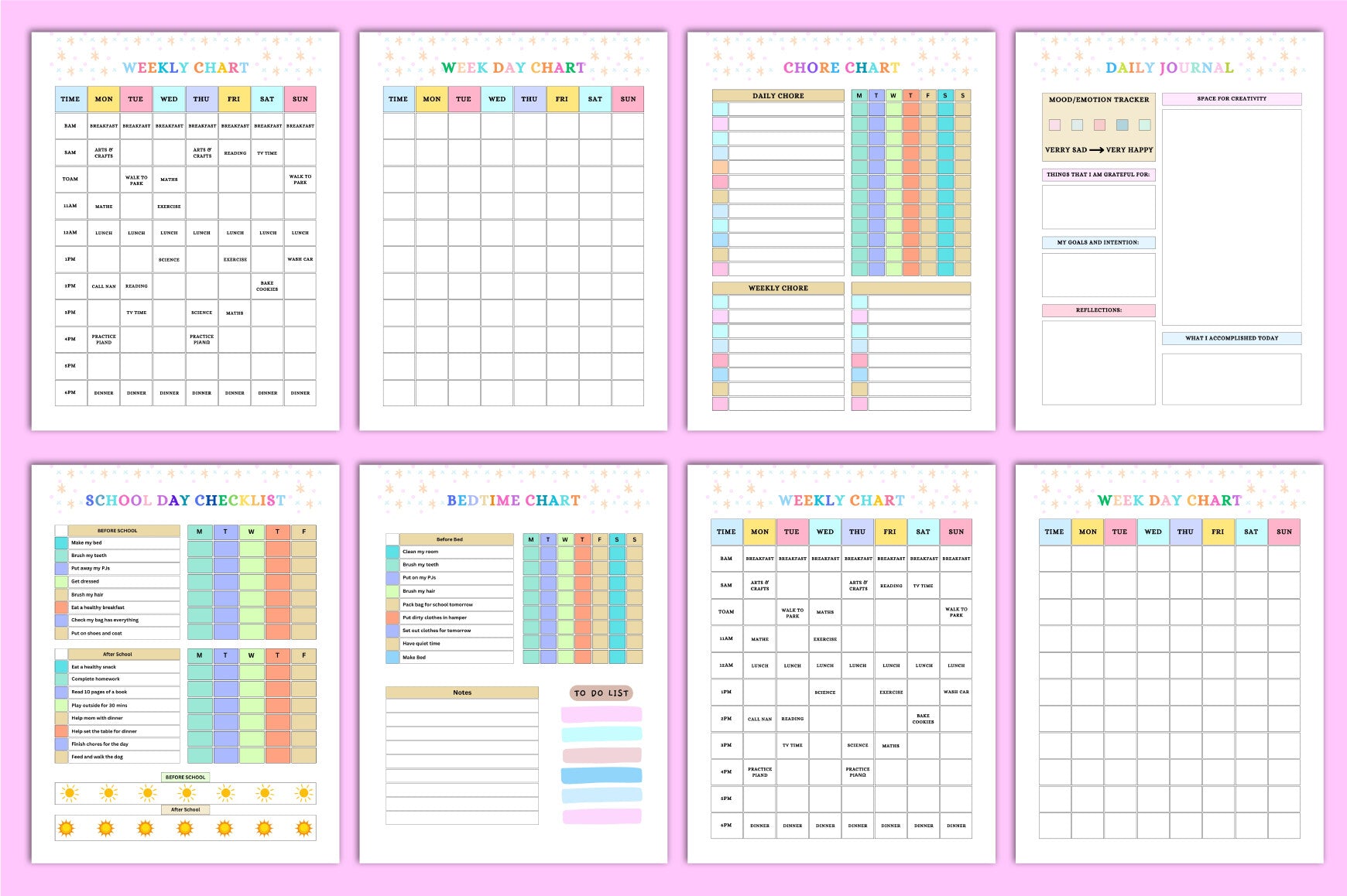 Kids Weekly Planner