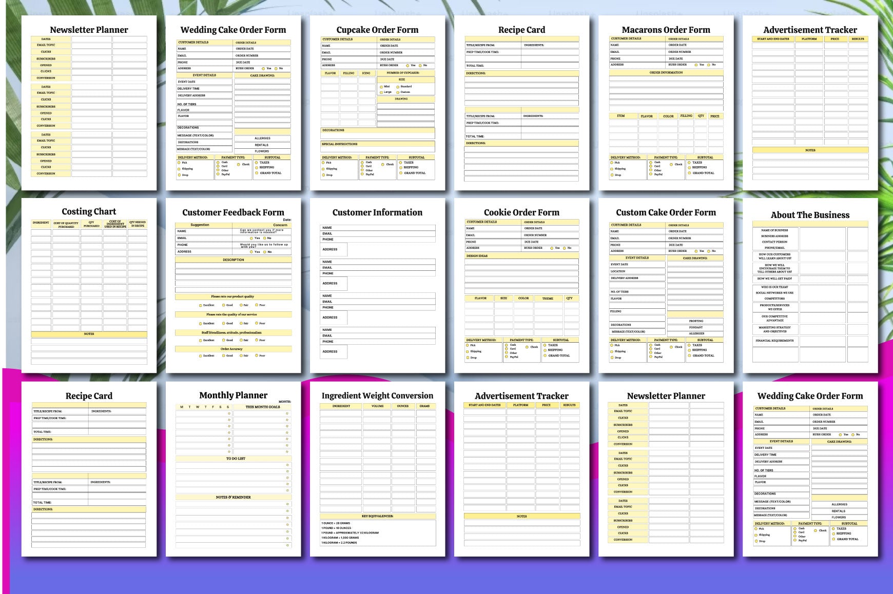 Bakery Business Planner