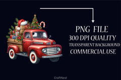 Christmas Truck Clipart Bundle 11 - CraftNest - Digital Crafting and Art