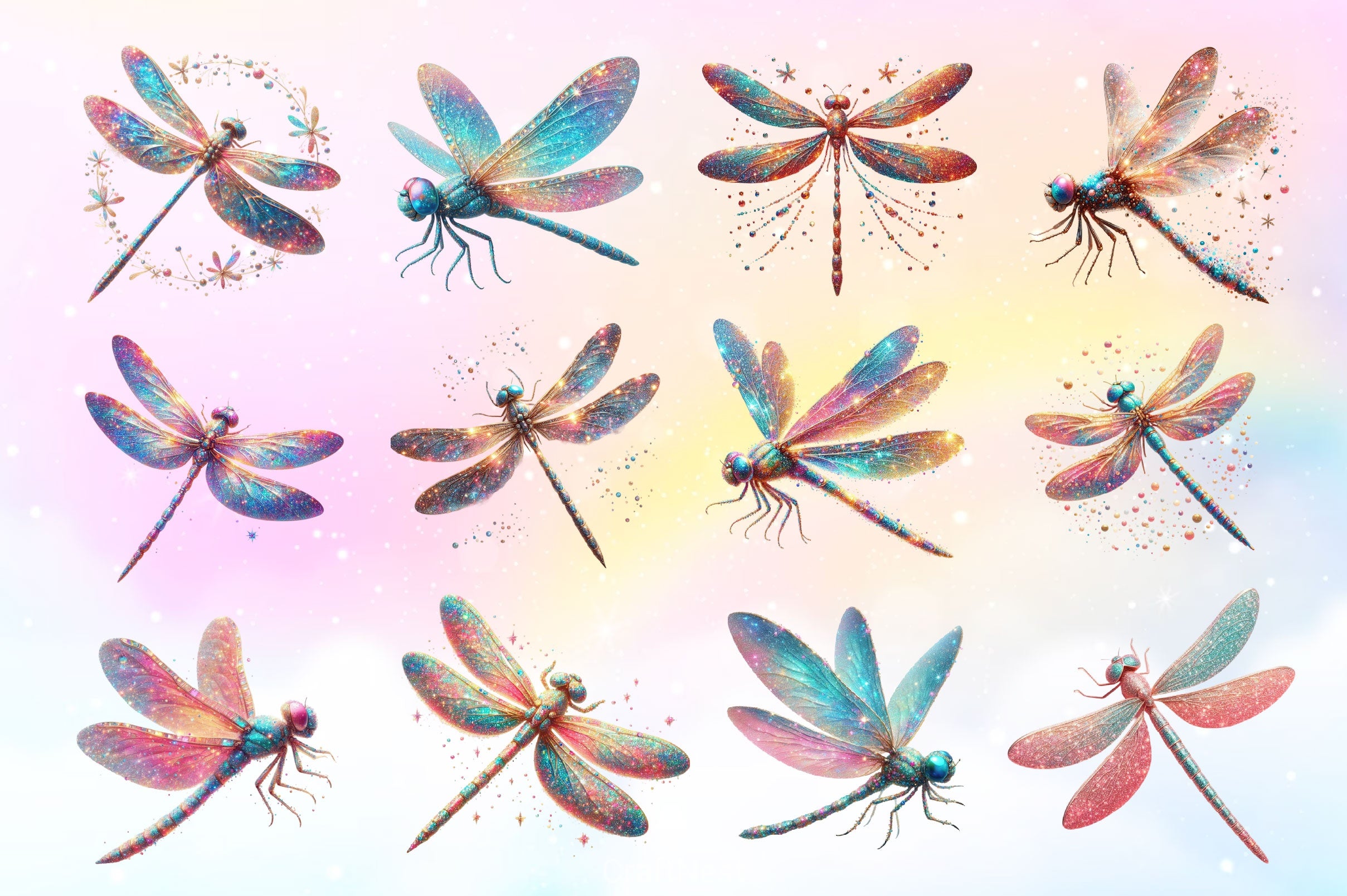 Dragonfly Clipart Bundle 4 - CraftNest - Digital Crafting and Art