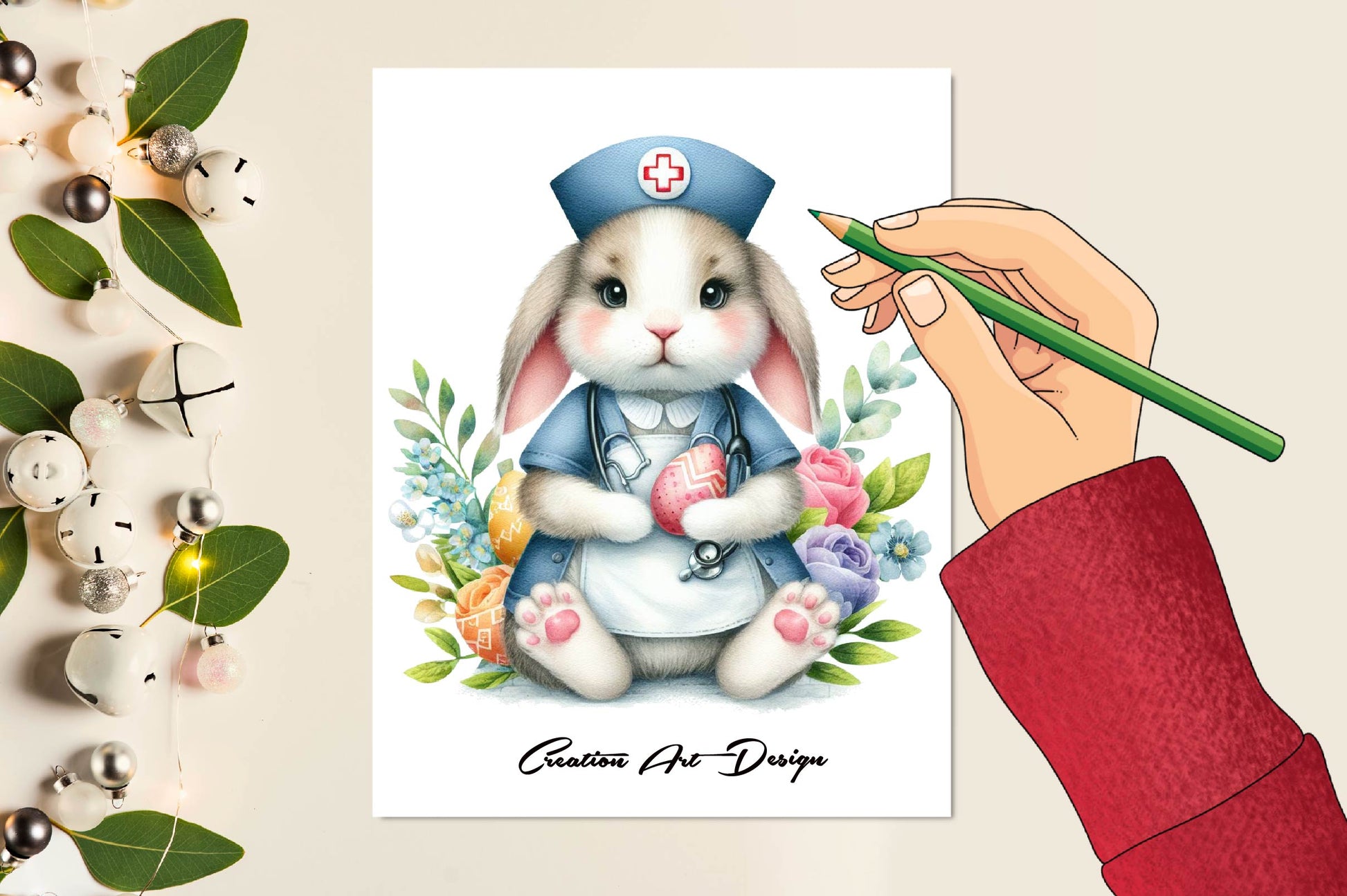 Easter Nurse Animals Clipart Bundle - CraftNest - Digital Crafting and Art