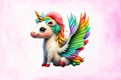 Cute Unicorn Baby Clipart Bundle - CraftNest - Digital Crafting and Art