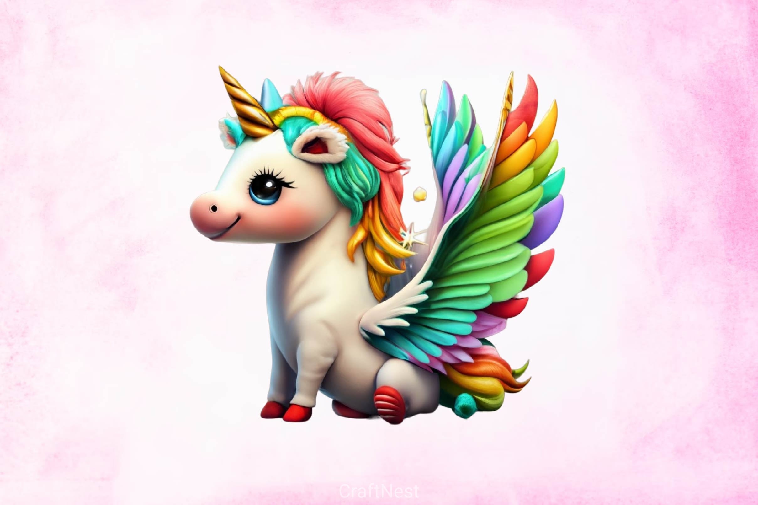 Cute Unicorn Baby Clipart Bundle - CraftNest - Digital Crafting and Art