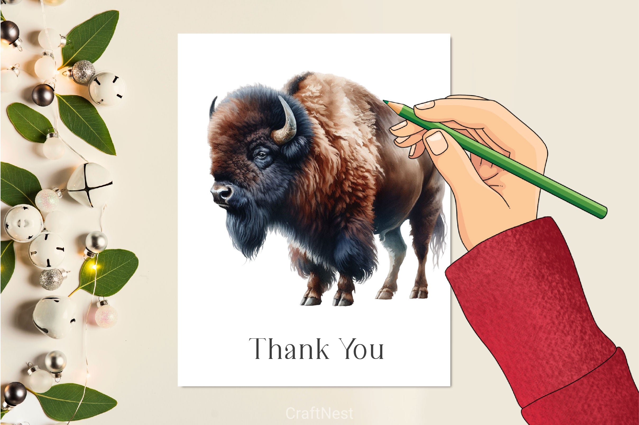 Wild Bison Western Clipart Bundle - CraftNest - Digital Crafting and Art