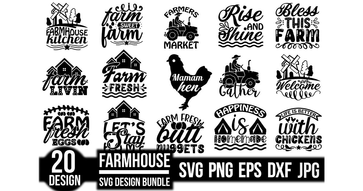 Farmhouse SVG Bundle 4 - CraftNest - Digital Crafting and Art