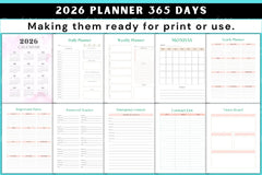 Planner 365 Days: Your Ultimate Yearly Organizer - CraftNest - Digital Crafting and Art