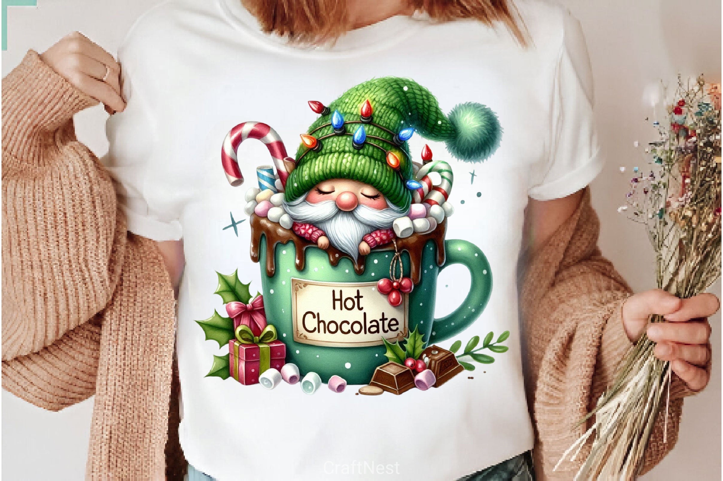 Holiday Christmas Coffee With Gnome Clipart Bundle - CraftNest - Digital Crafting and Art