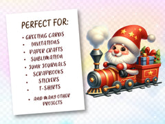 Christmas Train With Gnomes Clipart Bundle 2 - CraftNest - Digital Crafting and Art