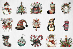 Folk Art Christmas Clipart Bundle - CraftNest - Digital Crafting and Art