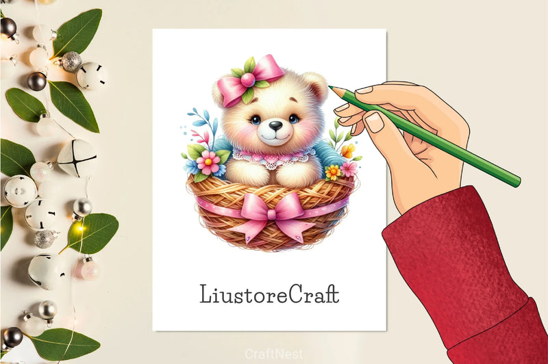Cute Animals In Nest Clipart Bundle - CraftNest - Digital Crafting and Art