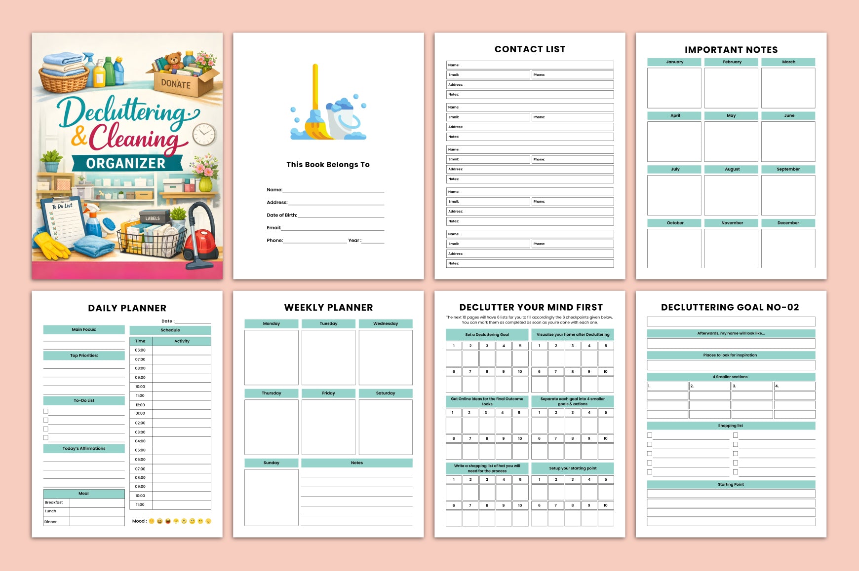 Decluttering Cleaning Planner Guide