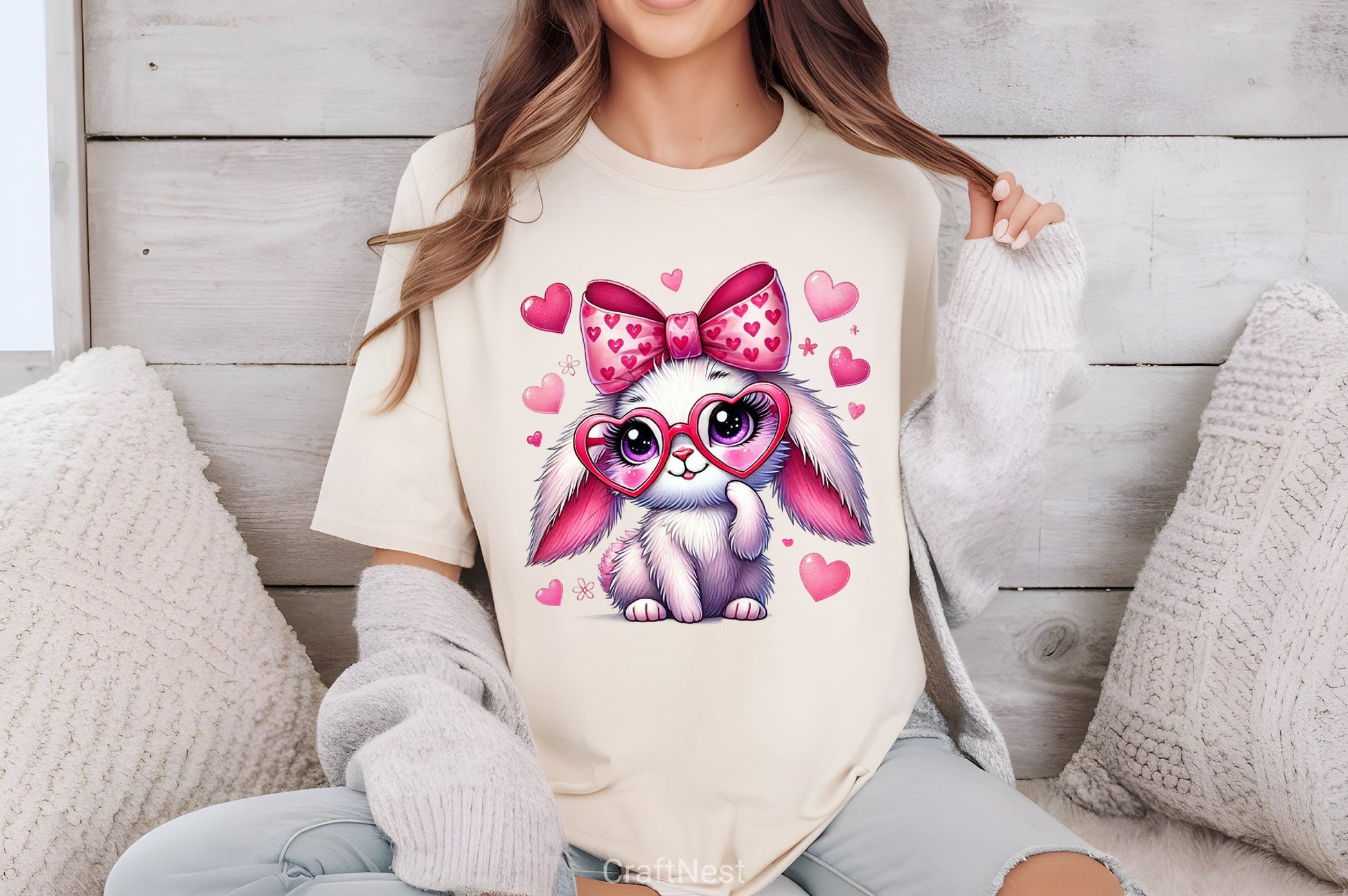 Valentine's Bunny Clipart Bundle 1 - CraftNest - Digital Crafting and Art