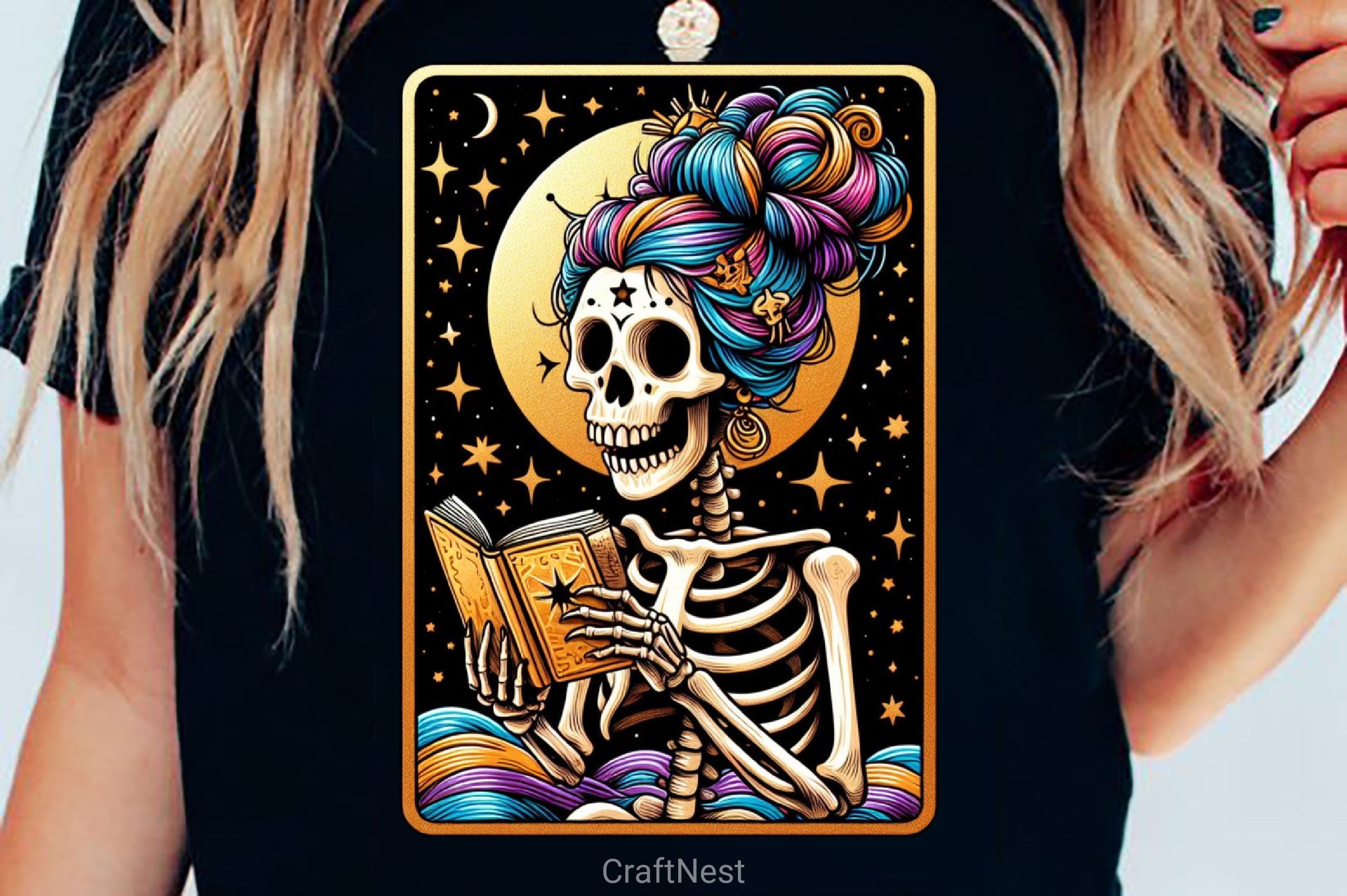 The Reader Tarot Card Reading Skeleton Clipart Bundle - CraftNest - Digital Crafting and Art