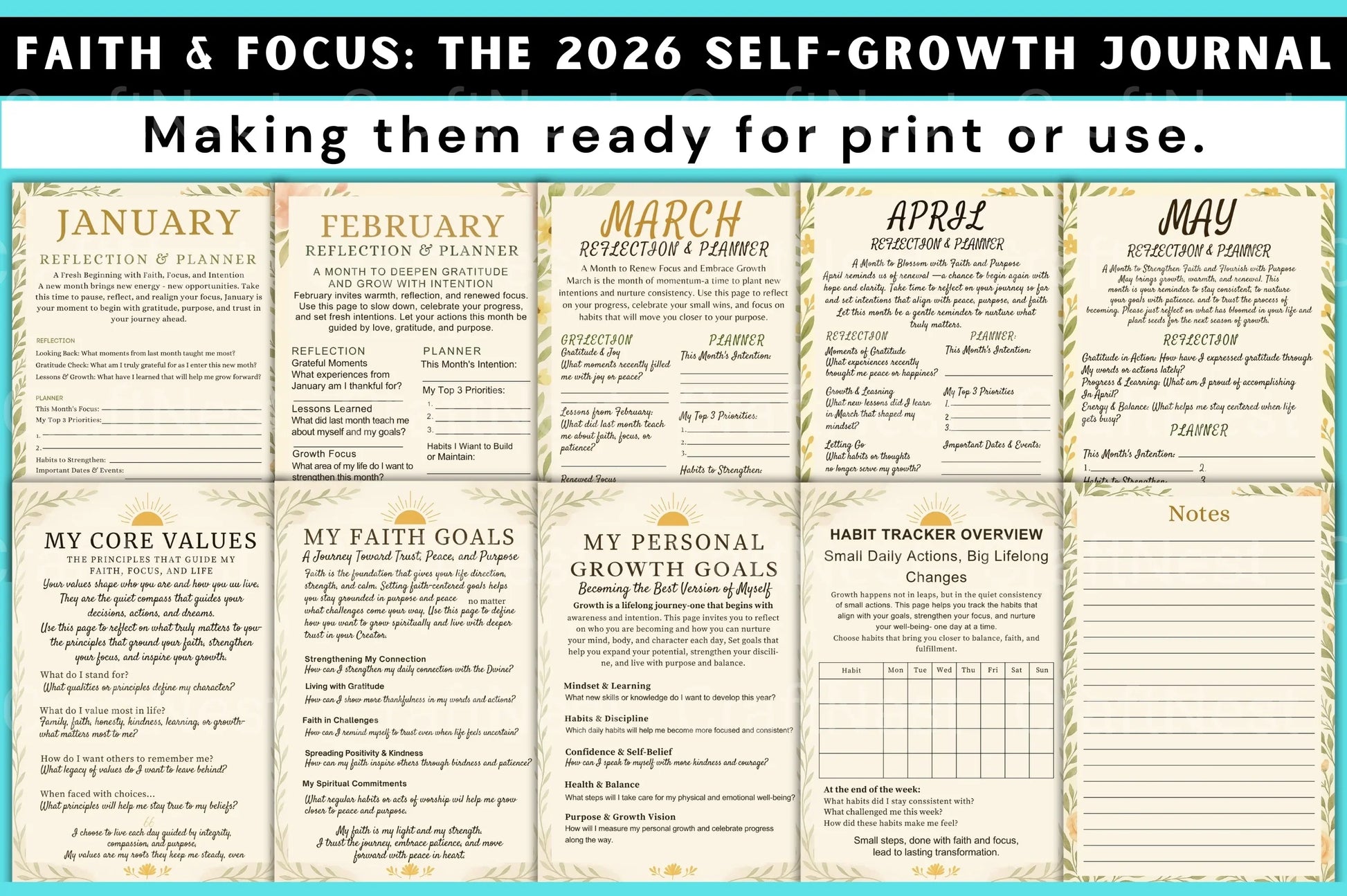 Faith Focus: Self Growth Journey - CraftNest - Digital Crafting and Art