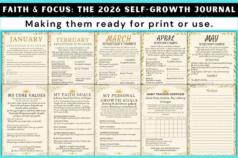 Faith Focus: Self Growth Journey - CraftNest - Digital Crafting and Art