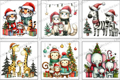 Christmas Animal Family Clipart Bundle - CraftNest - Digital Crafting and Art