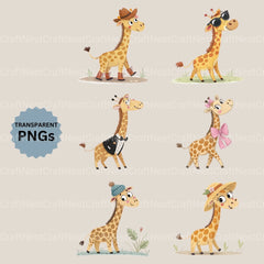 Giraffe Clipart Bundle - CraftNest - Digital Crafting and Art