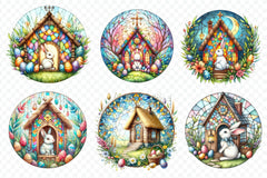 Round Stained Glass Easter Clipart Bundle - CraftNest - Digital Crafting and Art