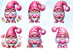 Valentine Gnome Clipart Bundle 7 - CraftNest - Digital Crafting and Art