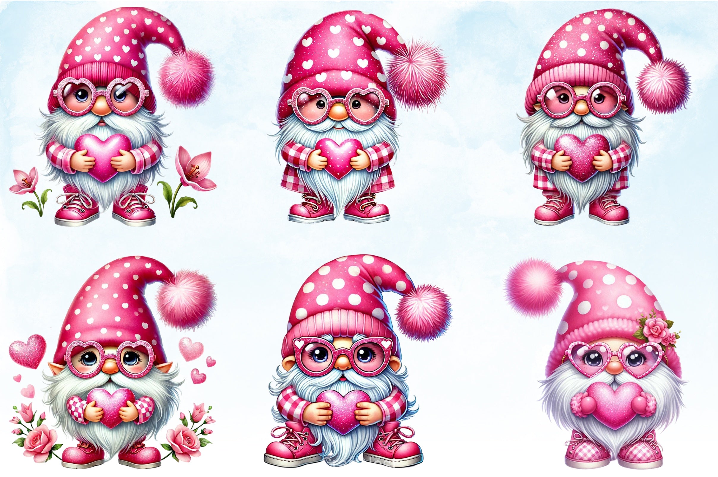 Valentine Gnome Clipart Bundle 7 - CraftNest - Digital Crafting and Art