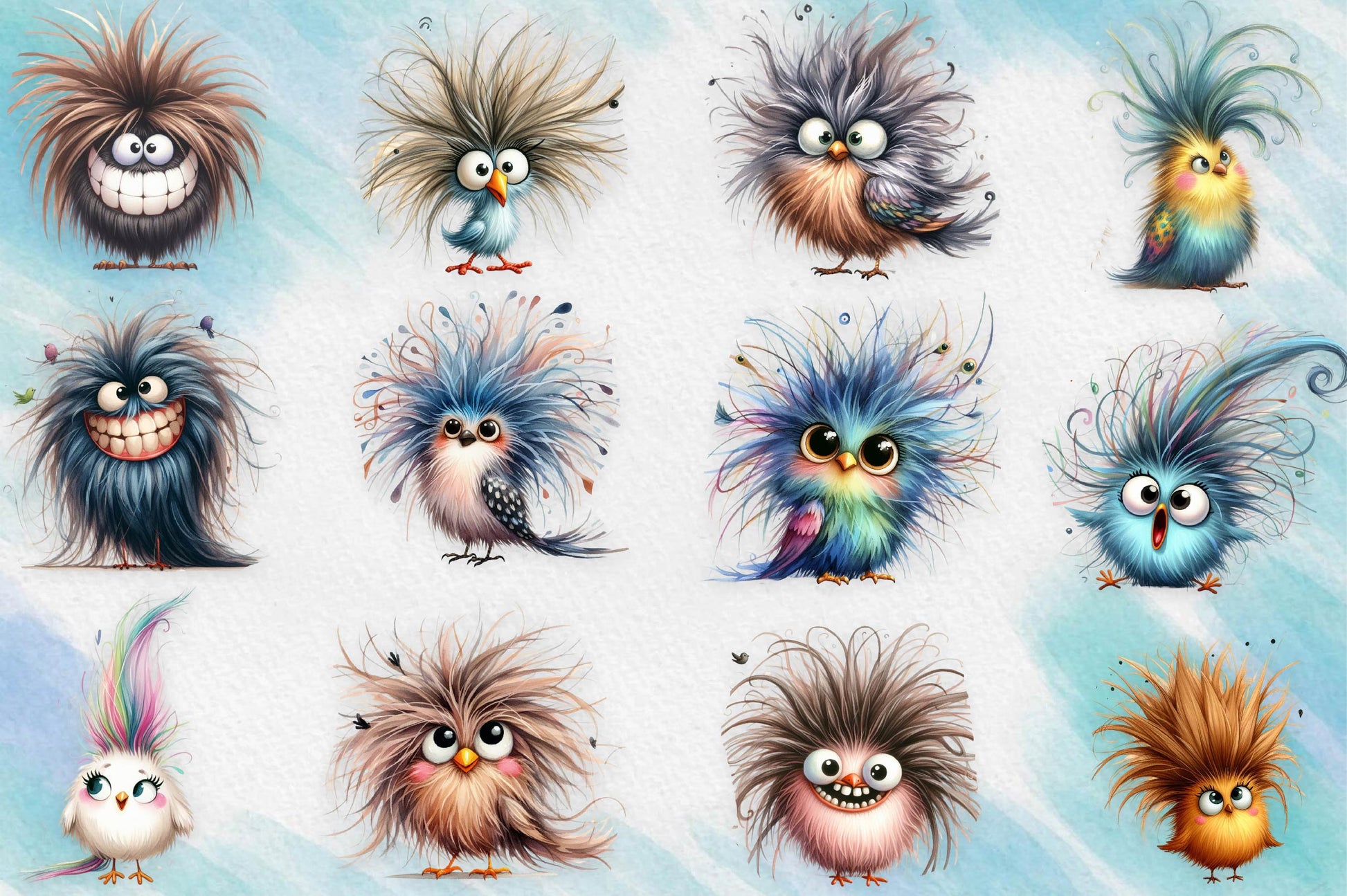 Funny Bird Funny Bird Clipart Bundle - CraftNest - Digital Crafting and Art