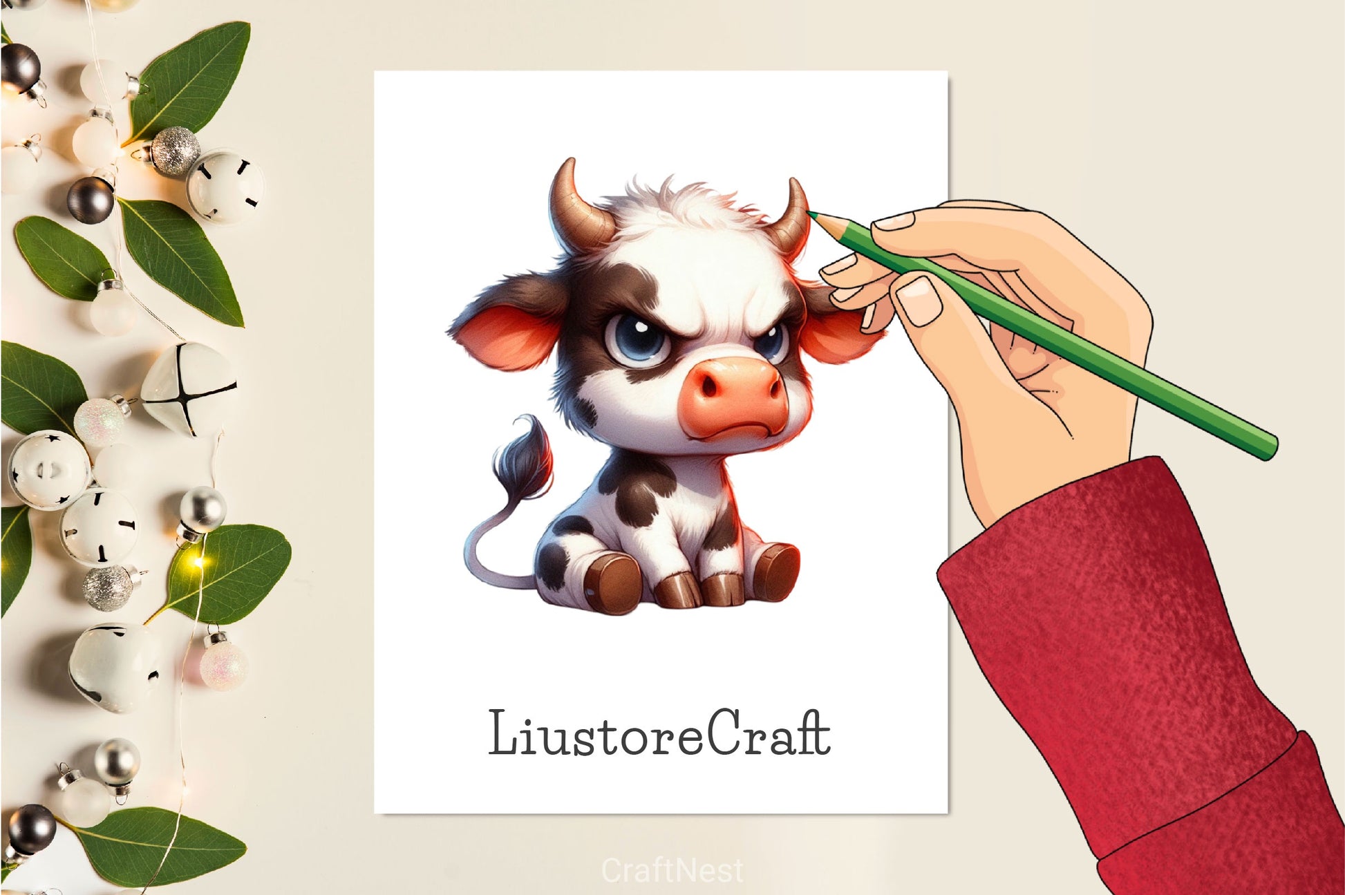 Funny Grumpy Cow Clipart Bundle - CraftNest - Digital Crafting and Art