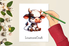 Funny Grumpy Cow Clipart Bundle - CraftNest - Digital Crafting and Art