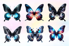 Black Butterfly Clipart Bundle 2 - CraftNest - Digital Crafting and Art