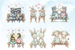 Valentine Animals Couple Clipart Bundle - CraftNest - Digital Crafting and Art